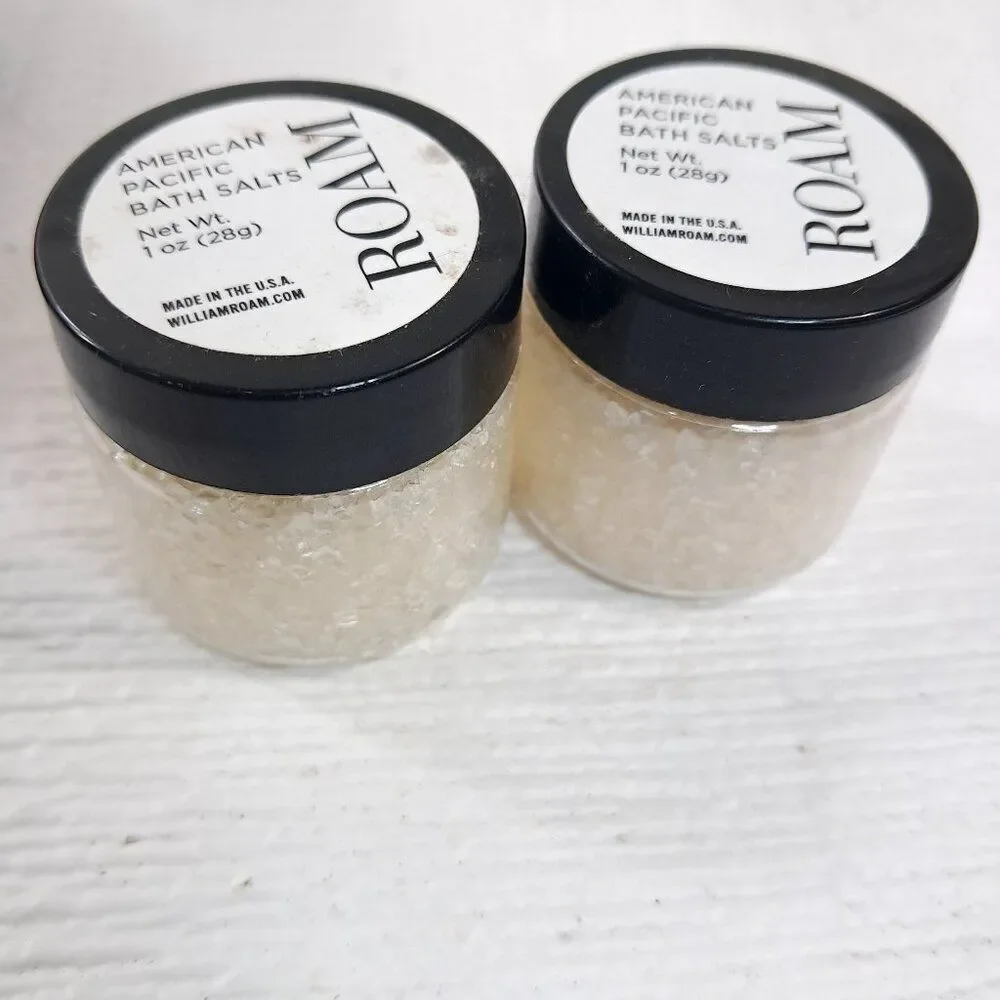 WILLIAM ROAM American Pacific Bath Salts set‎ 2 travel mini 1oz